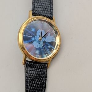 Gold and Black Quartz Watch